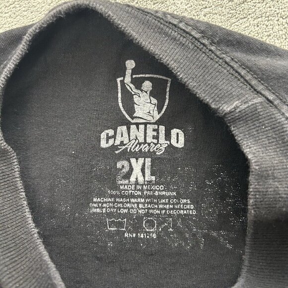 Canelo Alvarez Shirt Mens Size 2XL Black CA Camo Logo Boxing Official Tee - Picture 6 of 8